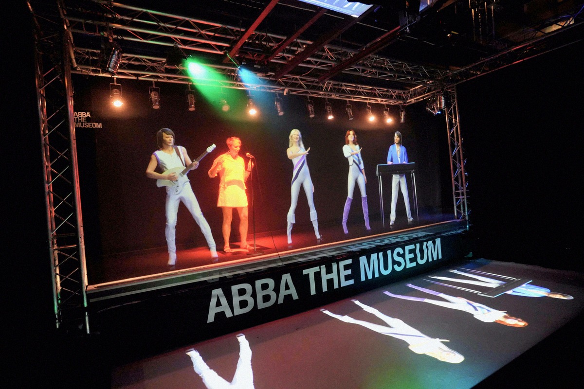 Hologramm-Bühne im ABBA The Museum
