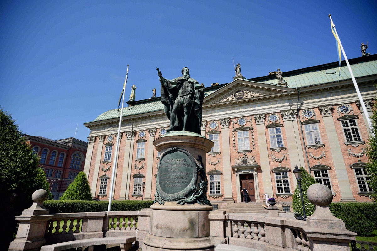 Barockfassade des Ritterhauses in Stockholm