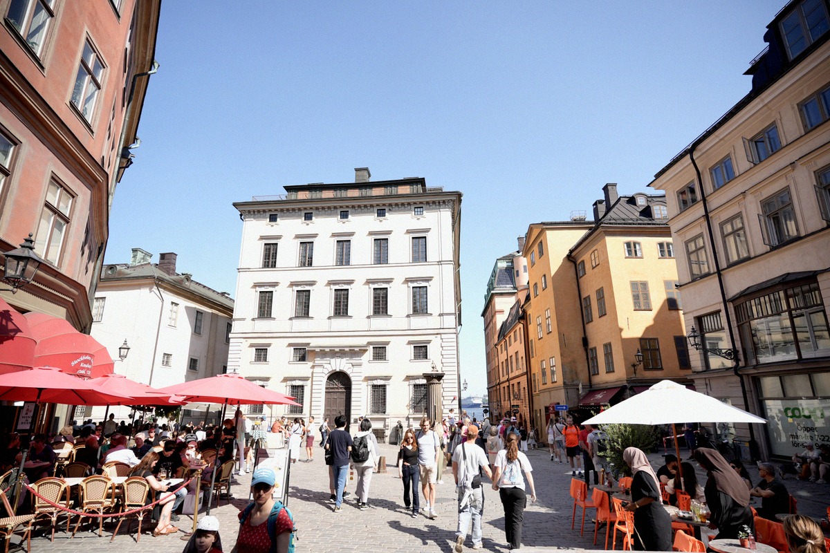 Historische Fassaden am Stortorget in Gamla stan
